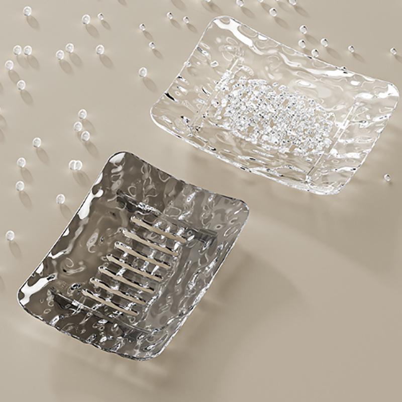 Мыльница для перфорации настенная высококачественная ванная комната с узором ледника стойка для хранения мыла для домашнего использования мыльница