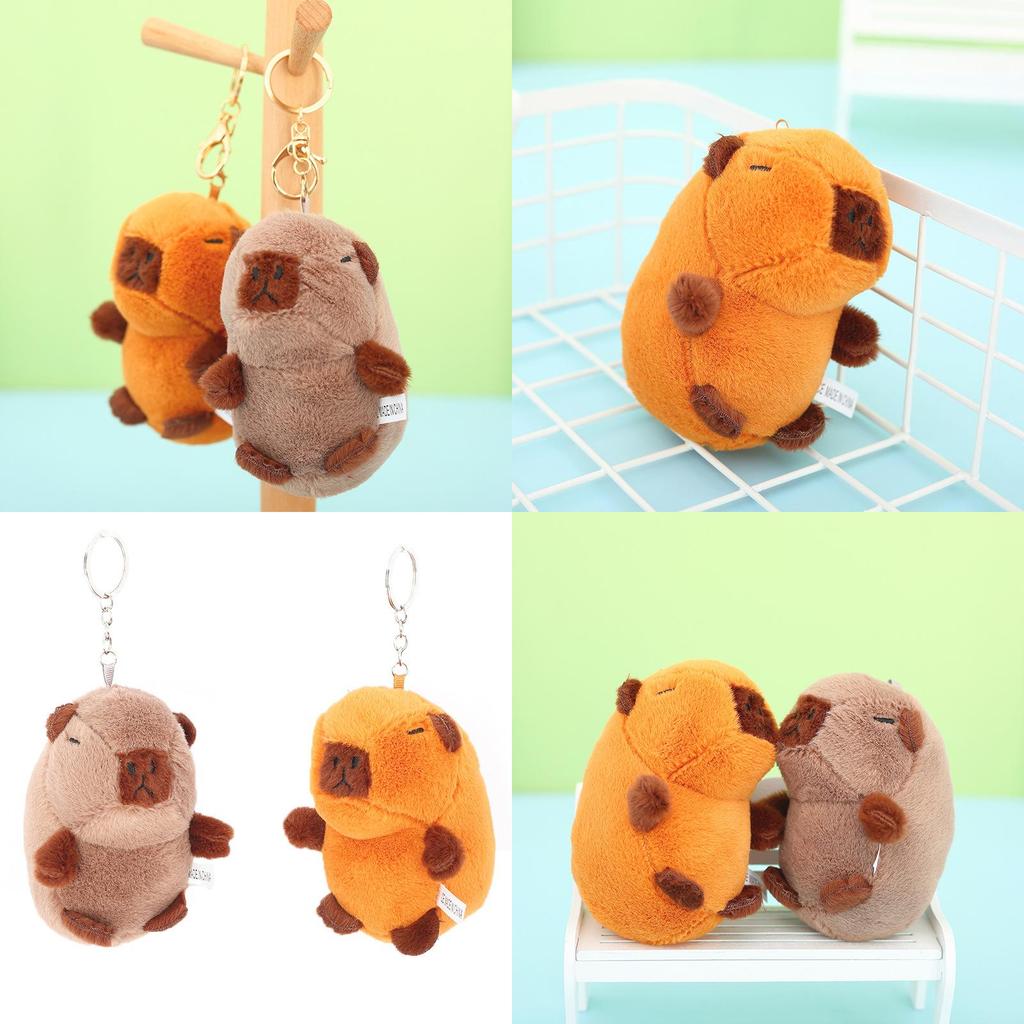 Adorable Capybara Plush Keychain Soft And Cute Cross-border Bag Charm