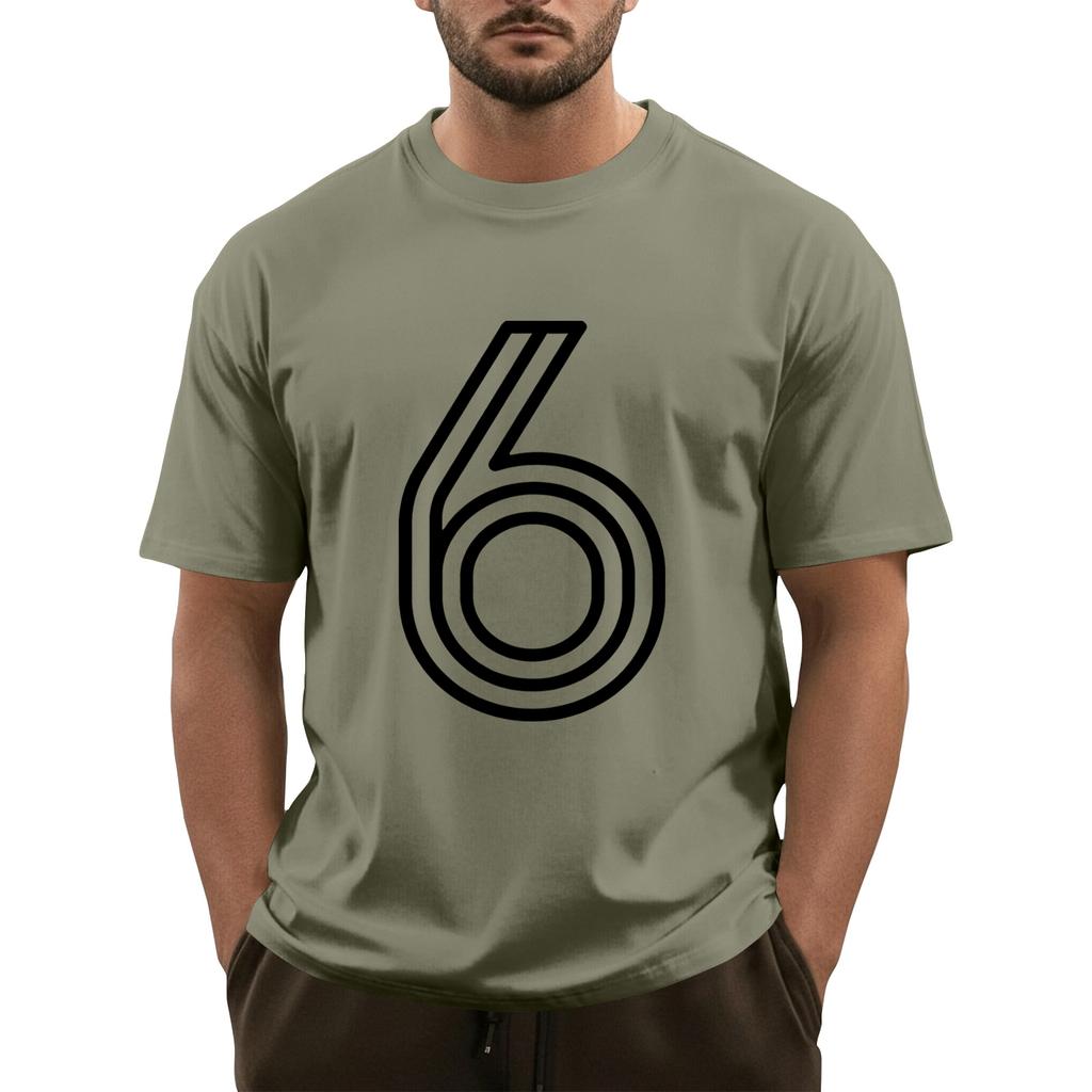 Мужская футболка с коротким рукавом с принтом Мужская свободная повседневная футболка с коротким рукавом