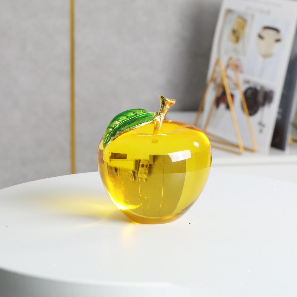 Christmas Crystal Sculpture Apple Decor Christmas Festival Atmosphere Holiday Decoration Crafts Crystal Car Home Decor