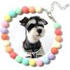Adjustable Dog Collar Necklace Acrylic Pet Pearl Necklace Elegant Pearl Dog Collar  Pet Supplies