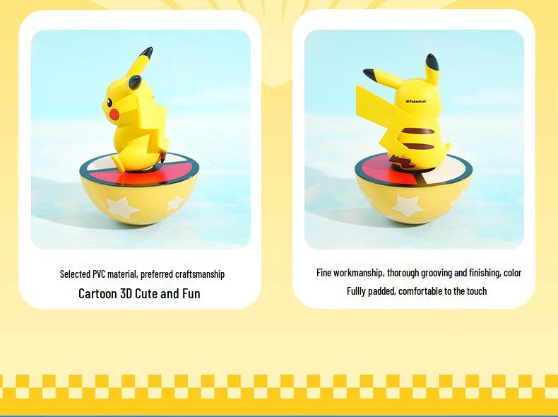 Pokémon Sitting Figurine Series: Roly-poly Decompression Toy for Home or Office Decor