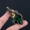 Зеленый флэш-лабрадорит, драгоценный камень, чистая медная проволока, обернутая подвеской ручной работы, ювелирное изделие для подарка