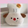 Cartoon Dog Chef Plush Sofa Pillow With Embroidery For Gift For Girls