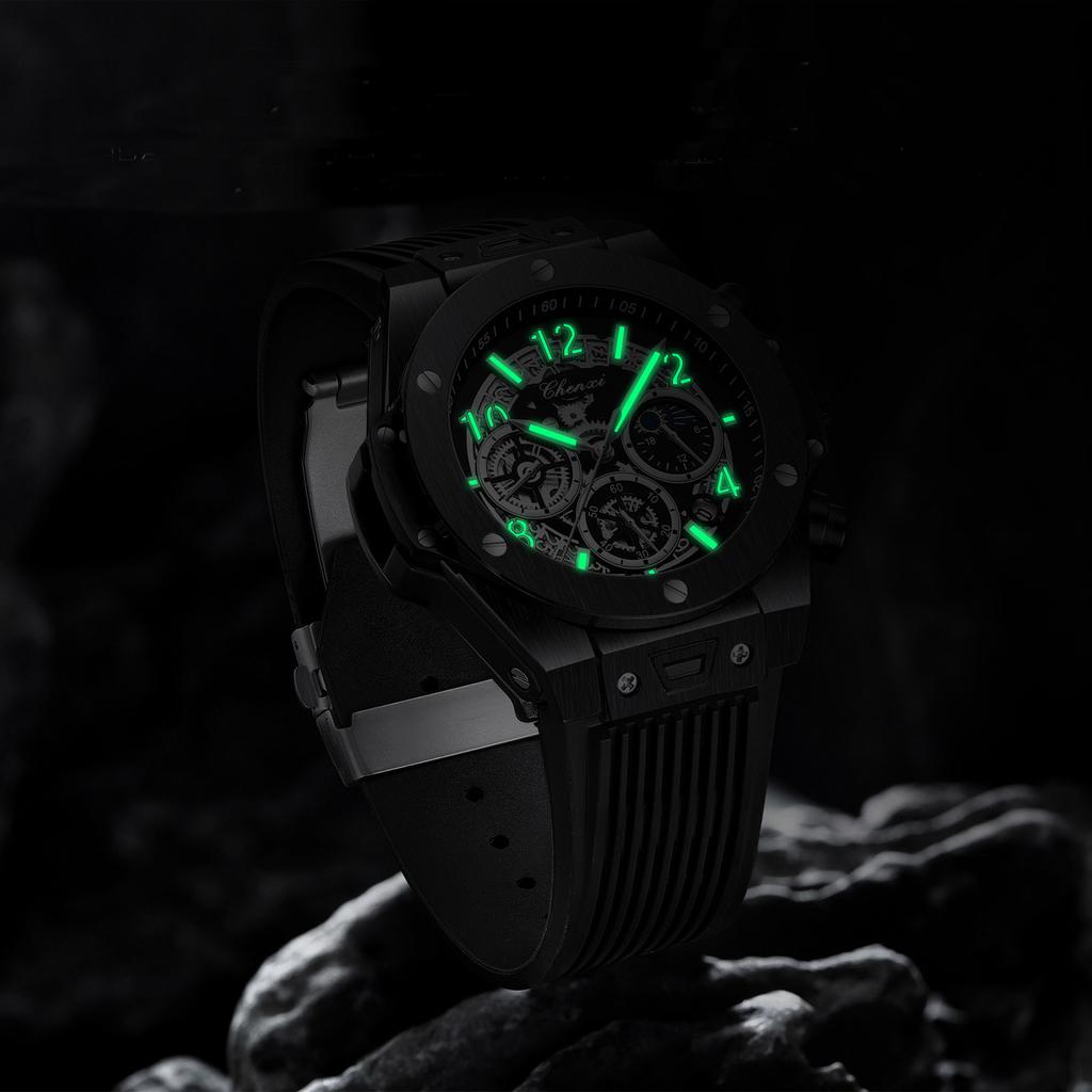 Модные мужские часы с большим циферблатом, многофункциональные резиновые ремешки, шикарные уличные шикарные военные часы для мужчин, уникальные брендовые наручные часы