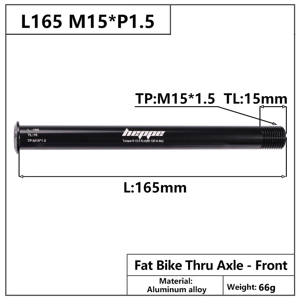 Bicycle Thru Axle Fatbike Axle Skewers Bike Hubs Tube Shaft Quick Release Front Rear Axle M12 M15 P1.5 P1.75 Bike Accessories