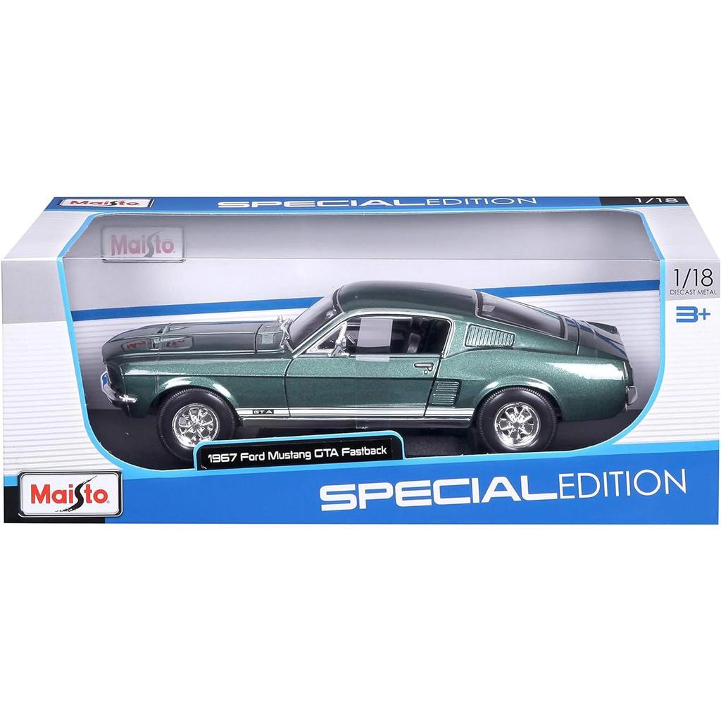 Steve McQueen Brit 1967 Ford Mustang GTA Fastback GR Color! 1/18 [Diecast Car, Ford, Mustang, BULLITT, Maisto, Minicar]