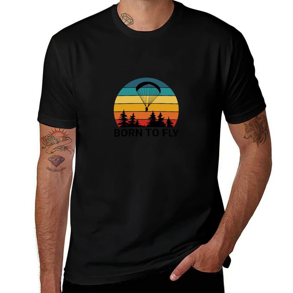 saying heavy Paragliding g paraglider t man cotton men shirt shirts paraglider t man T-Shirt for