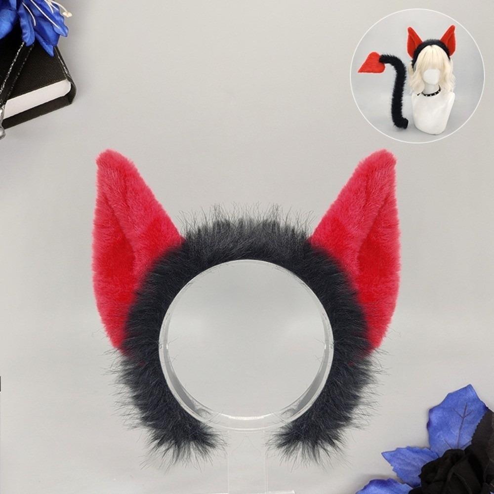 Furry Cat Ears 3D Devil's Sweetheart Tail Fashion Halloween Costume Cosplay Props  All Saints' Day