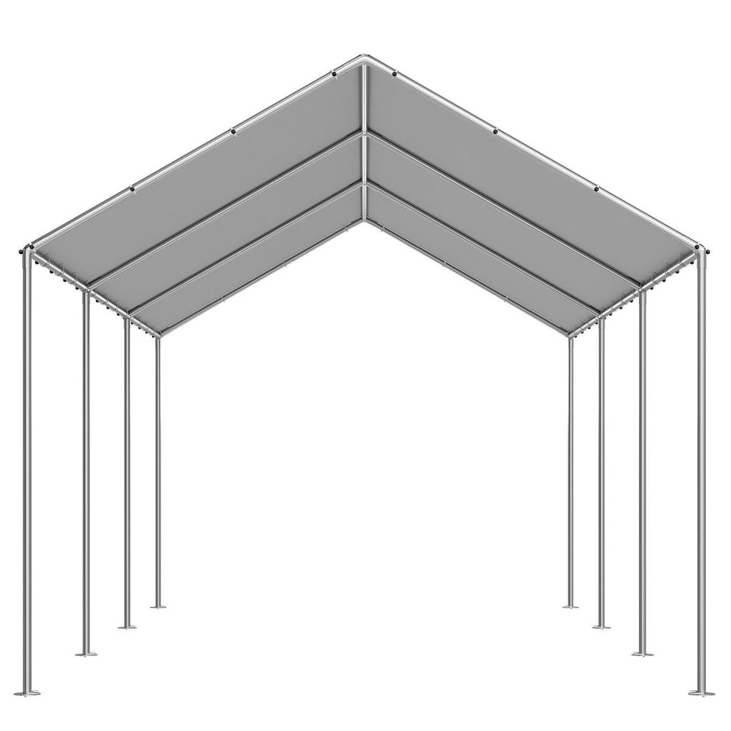 Carport Replacement Canopy, 3 x 6 m Potable Garage Tent Top Tarp, UV-Resistant & Waterproof Car Shelter Tarp, Heavy Duty Car Port Cover with Ball
