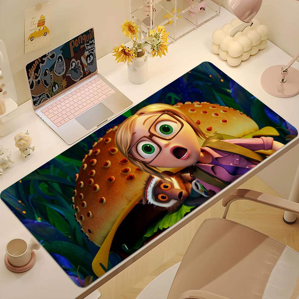 Anime CCloudy With A Chance Of Meatballs Mouse Pad Large NonSlip Lockedge Desktop Computer Desk Mat Keyboard Office Student