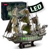 ASSYME Cubic Fan 3D Puzzle Craft Kit Не требуется клей и инструменты Flying Dutchman L527h (со светодиодом)