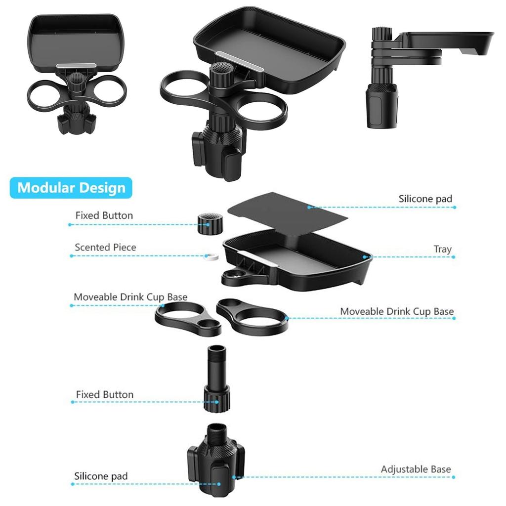 NOELAMOUR Car Cup Drink Expandable Smartphone Drink Car Accessories Holder, Holder, Tray, Stand, Stand,