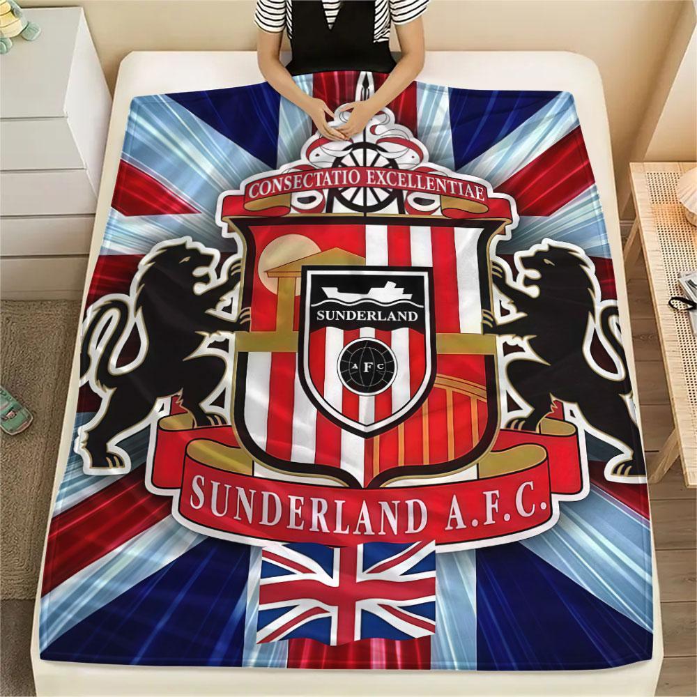 1PC Sunderland A.F Patterned Flannel Blanket Suitable For All Seasons for Home Decor Warmth and Comfort Gifts Holiday Present
