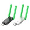 Двухдиапазонная сетевая карта USB с антенной, 1400 Мбит/с, беспроводной Wi-Fi-ключ, 6 гигабит