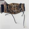 Кружевной корсет с леопардовым принтом для женщин, узкий корсет на шнуровке, ретро-пояс-cincher для официального мероприятия, вечеринки, эластичный пояс