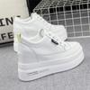 Casual Platform Trainers White Shoes Woman Height Increasing Shoes 10CM Heels Spring Autumn Wedges Breathable Women Sneakers Plus Size