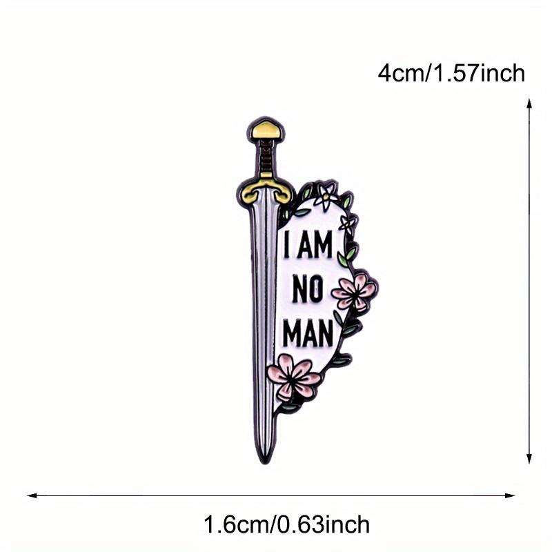 Значок-булавка с надписью "Я НЕ МУЖЧИНА" Забавная игра Меч Брошь Значок Аксессуары для сумок Подарок