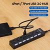 USB HUB 2.0 4/7-портовый несколько расширителей Концентратор USB 2.0 с переключателем Мульти USB-разветвитель Использование адаптера питания Компьютерные аксессуары