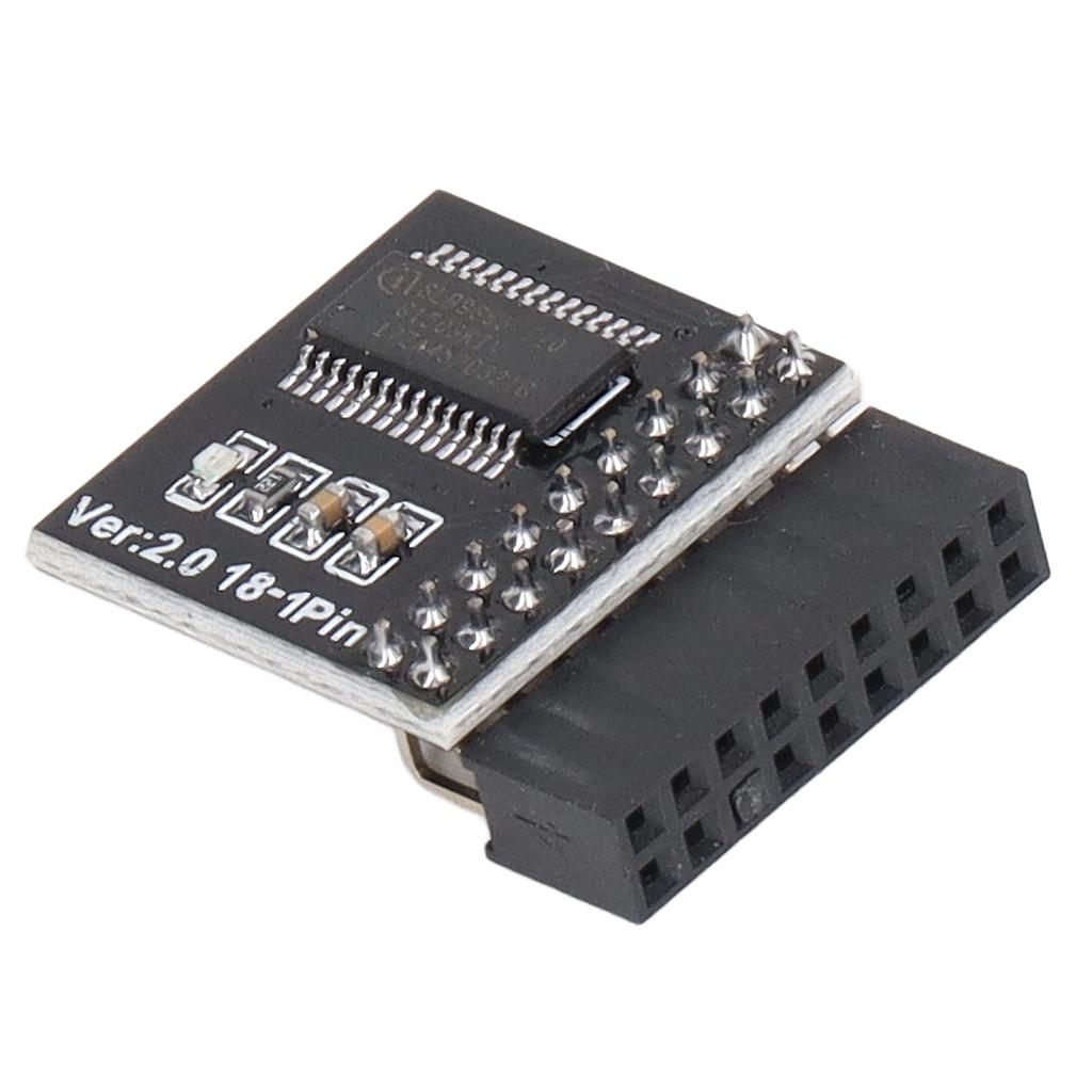Модуль безопасности TPM2.0 18-контактный для материнской платы ASROCK LPC-карта для тестирования обновления на WIN11 Черный