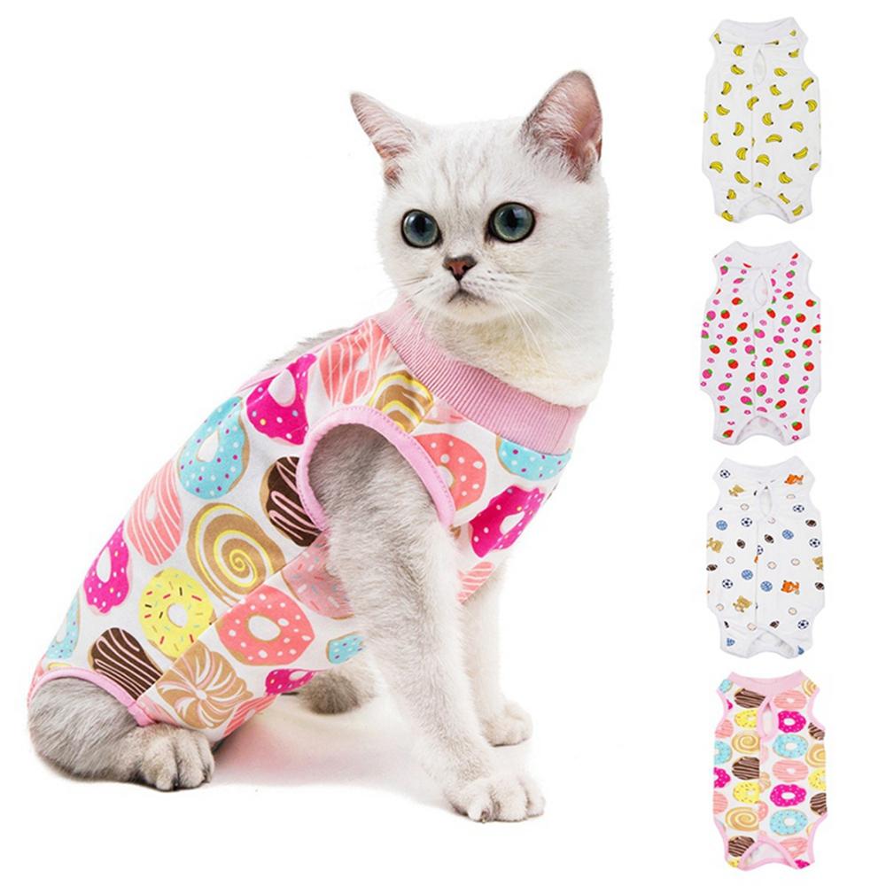 S-XL Shirt After Surgery Wear Kittens Clothing Cat Vest Recovery Suits Cat Clothes Pet Supplies