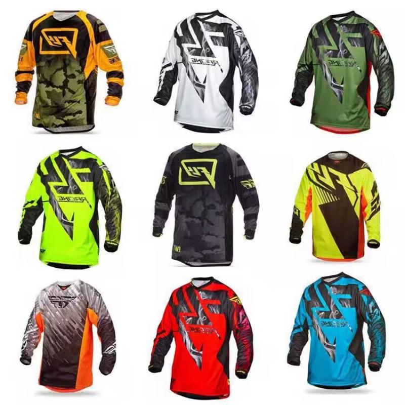 Mens Long Sleeve Mountain Bike Cycling Jersey Quick Dry Breathable Trail Downhill MTB Shirt