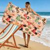 Festive dogs in sweaters Print beach towel, quick drying, suitable for travel, outdoor sports, jogging, the beach and swimming, gift