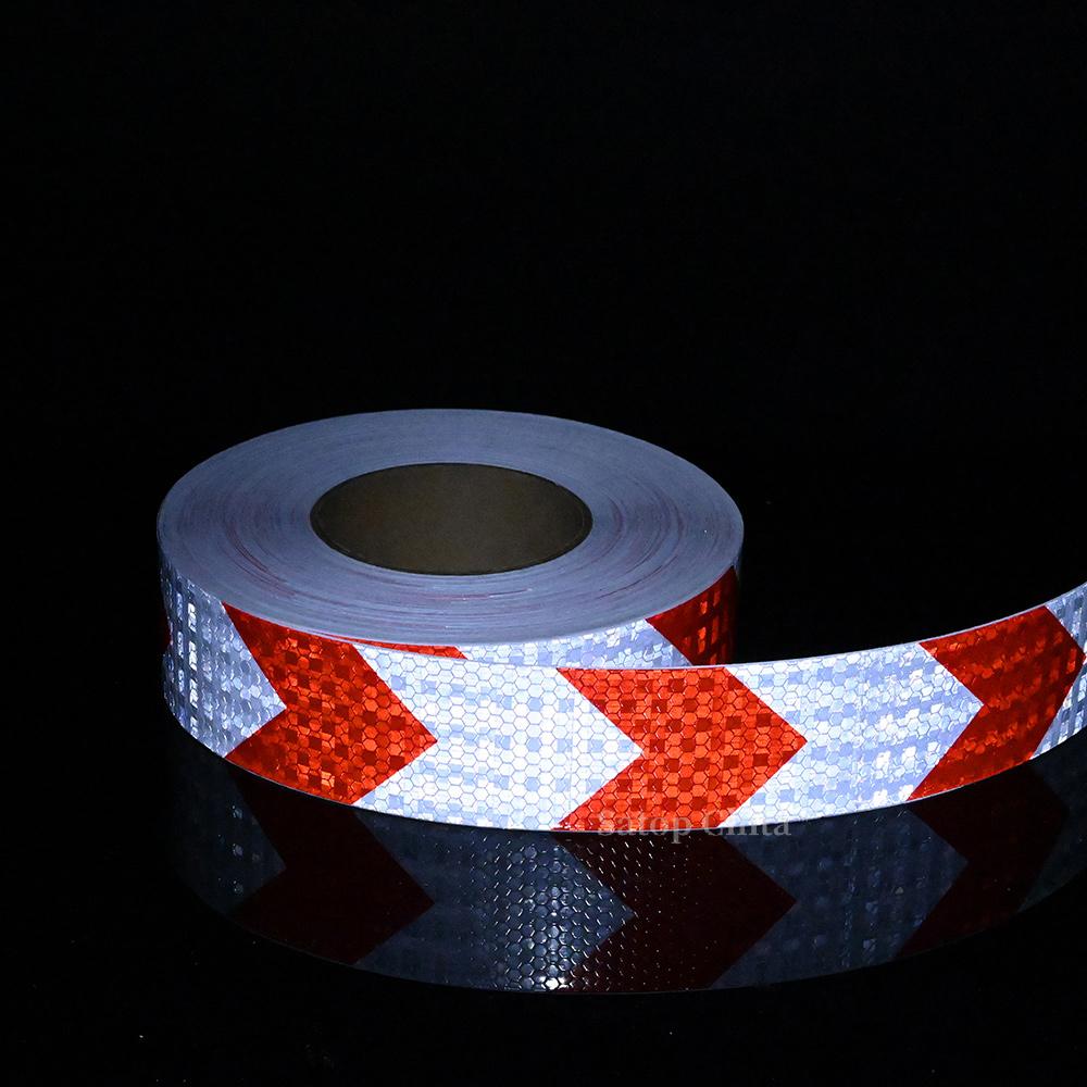 5cmm*50m Arrow Reflective Safety Tape Self-adhesive Reflectors Waterproof Outdoor Conspicuity Stickers For Vehicle Trailer Boats