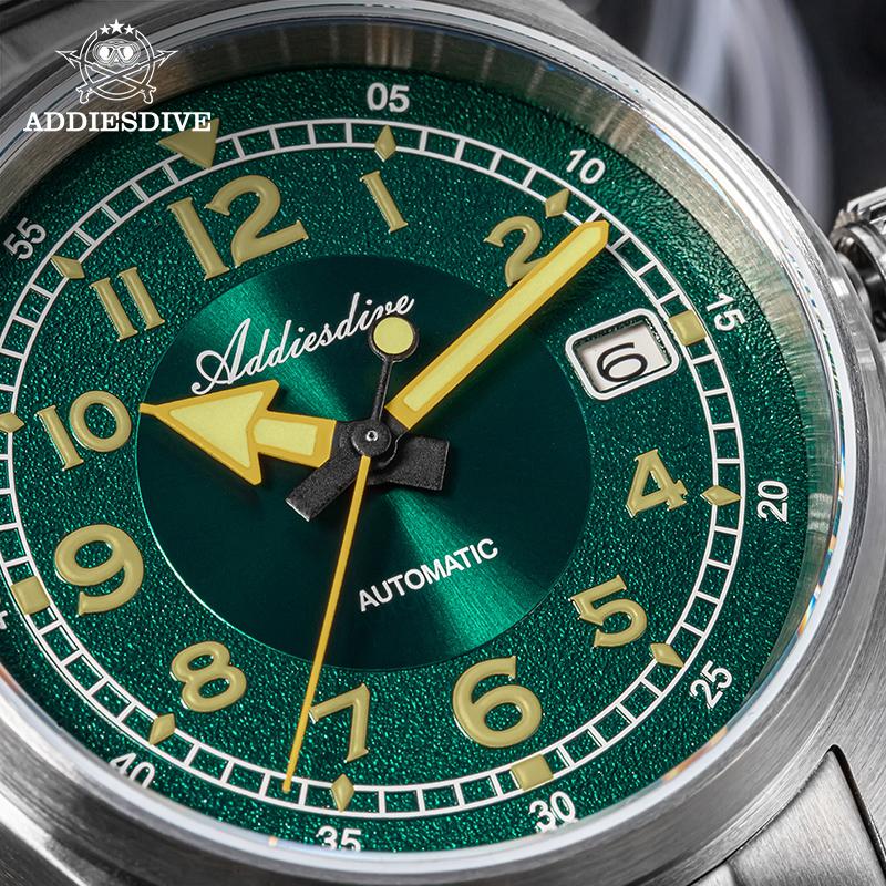 ADDIESDIVE AD2055 Мужские Автоматические Механические Часы NH35A Нержавеющая Сталь Роскошные 200M Водонепроницаемые Для Дайвинга Светящиеся Классические Часы