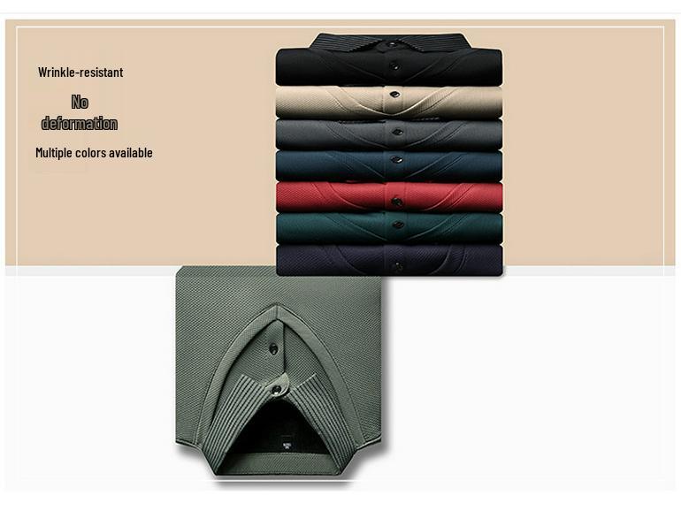Мужская высококачественная поло с длинным рукавом в полоску, стиль business casual, для весны и осени