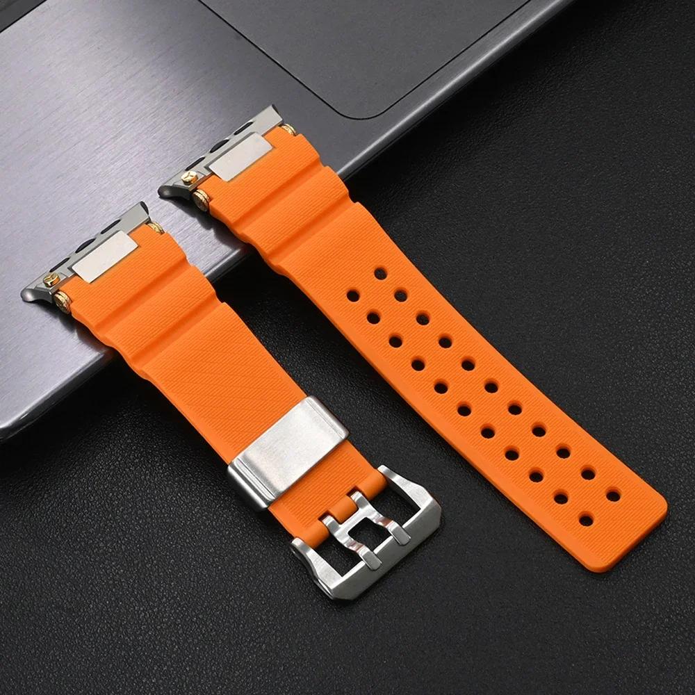 Силиконовый ремешок для часов Apple Watch Ultra 2 Ремешок 49 мм Спортивный браслет для Iwatch 10 46 мм 9 8 7 6 Se 5 44 мм 45 мм Ремешок на запястье