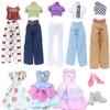 Модное платье для куклы 30 см 11,5'' Наряд для куклы-девочки Топ и брюки с туфлями на высоком каблуке Сапоги Детская игра Подарок Аксессуары Игрушка