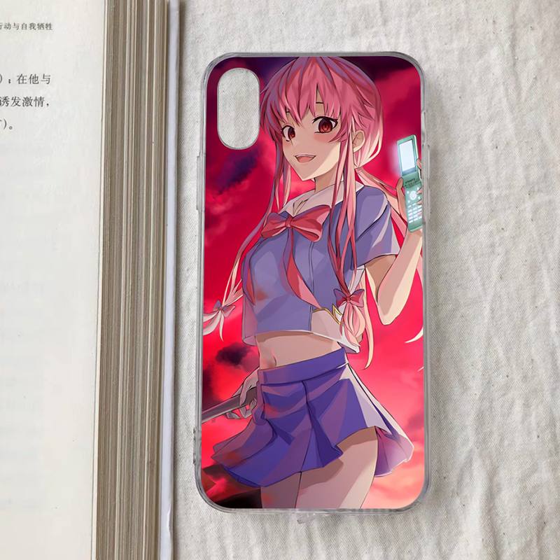 Mirai Nikki Future Diary Гасай Юно Чехол для телефона Для iPhone 13 14 Pro Max XS XR 12 11 Pro 13 Mini 6 7 8 Plus Прозрачная задняя крышка Capa