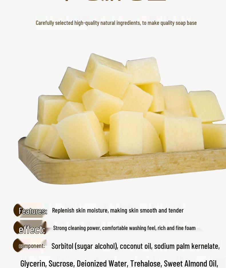 Yuguxiangfang Olive Oil & Coconut Glycerin Soap Base for DIY Handmade Soap