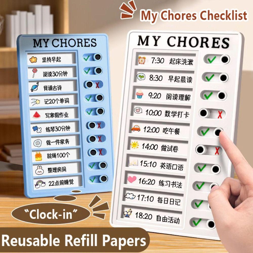 Reusable My Chores Checklist Detachable Chores Chart Multi Purpose Daily Planner Memo
