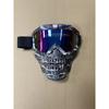 Harley KTM Cycling half-face helmet with full-face goggles, Halloween skull mask, water-transfer printed goggles, cycling mask