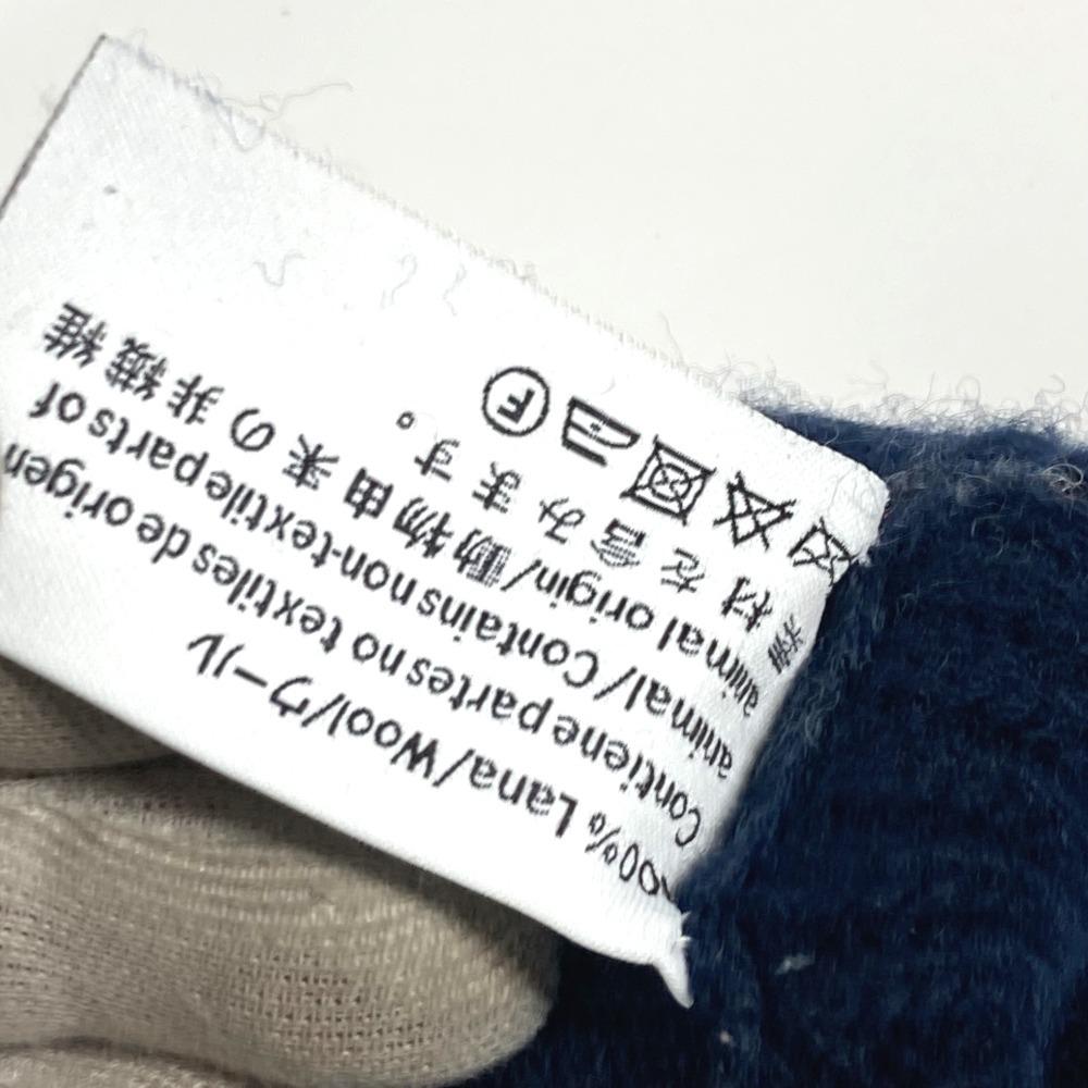 Loewe Логотип-анаграмма Перчатки Кожаная бирка Кожаная бирка перчатки шерсть Темно-синий