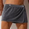 Men's Summer Bath Towel Boxers Briefs Sexy Shorts Underwear Underpants with Buckle Panties Can Absorb Water and Wear Externally