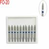 FO-20 10 шт./кор. Стоматологические алмазные боры, дрели, стоматологические боры Dia-burs для высокоскоростных наконечников, средние стоматологические инструменты