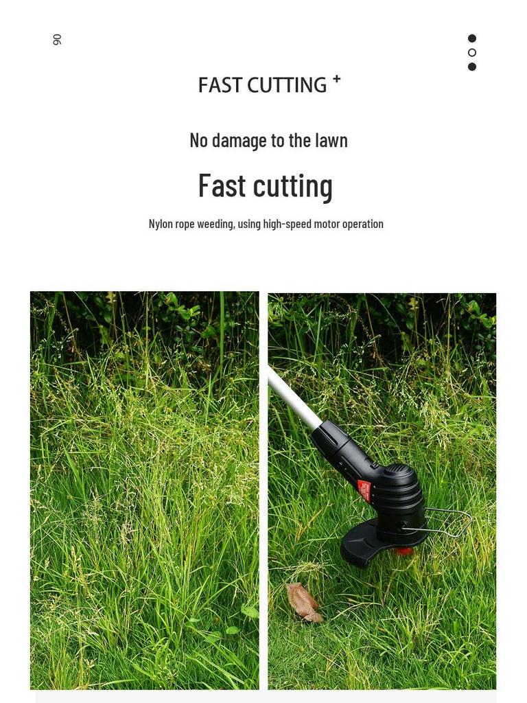 Перезаряжаемая ручная электрическая газонокосилка и садовый триммер