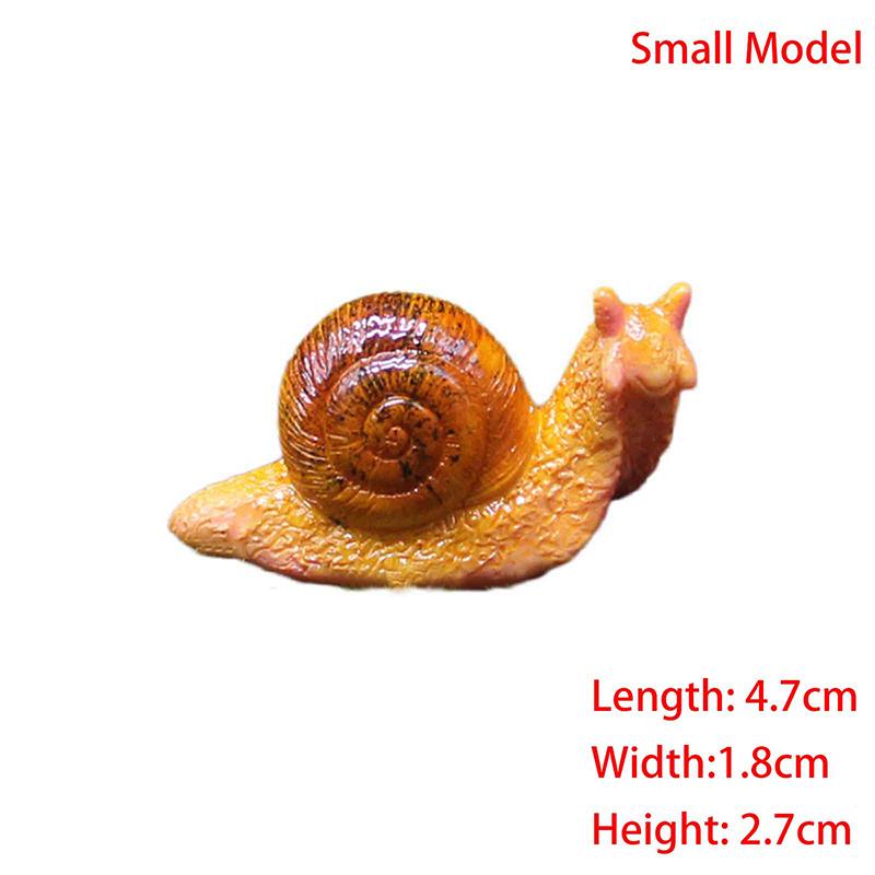 Micro Landscape Simulation Small Snail Garden Decoration Snail Ornament Snail Model Resin Craft Miniature Figurine Home Decor.