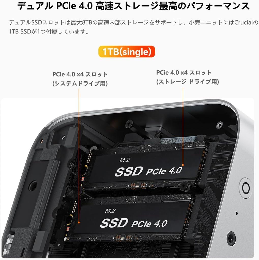 Beelink SER9 HX370 Mini до 32 ГБ LPDDR5X и 1 ТБ 4K Gray Business Mini PC ПК, 12C/24T 5.1GHz, M.2 PCle4.0 SSD, 3-экранный дисплей, HDMI, DP1.4, USB4,