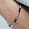 KND black & antique silver beads bracelet