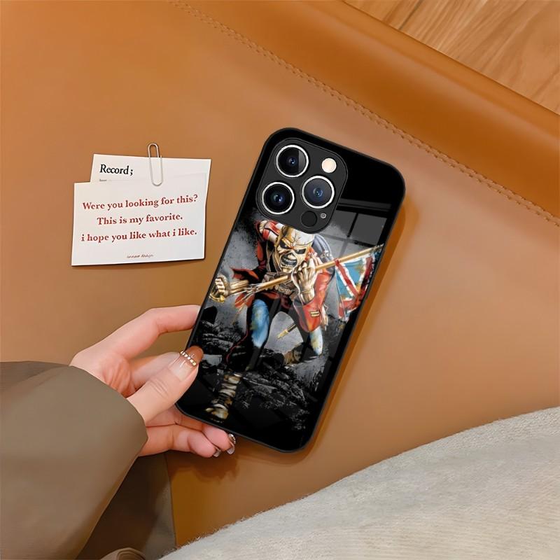 Skeleton Rock Band Phone Case Tempered Glass For IPhone 13 14 12 15 11 Plus Pro XS Max Mini X XR 8 7 6s SE2020 Cover