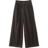 Betu Women's Cotton Loose Fit Wide-Leg Casual Trousers