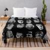 Universal Studios, Monsters, Monster Mash, Dracula, Wolfman, Frankenstein, Creature Throw Blanket