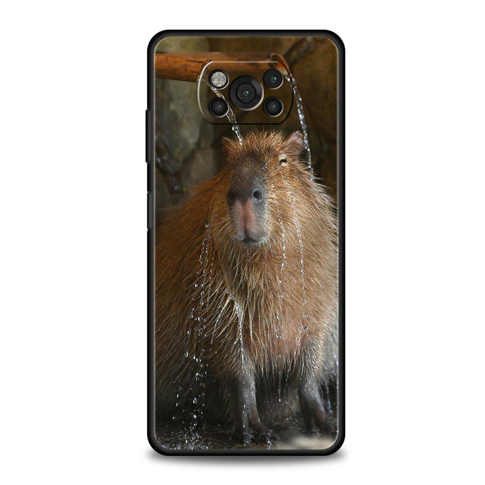 Cute Capybara For Xiaomi Poco X5 Pro Phone Case For Poco X4 X3 NFC F5 Pro F4 F3 GT M5 M4 Pro 5G M3 C51 C50 C55 Silicone Cover