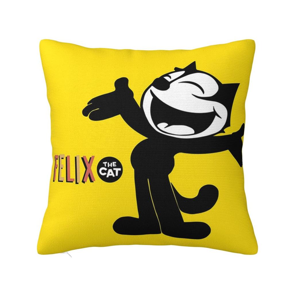 Vintage Felix The Cat Cartoon Square Pillowcase Cushion Cover Pillow Case Throw Pillow Cover for Home Bedroom Car
