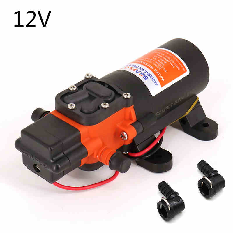 Small DC12V/24V 40PSI Motorhome Booster Diaphragm Pump Boat Self-priming Pump High Pressure Cleaning Irrigation Beverage Machine