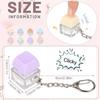 Keyboard Key Chain Fidget Toy Diy Stress Relief Button Finger Clicker Toys Small Gifts Keychains